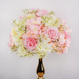 Qfdian  30CM Artificial Flower Table Centerpiece Wreath Party Wedding Backdrop Decor Road Lead Floral Ball Rose Hydrangea Gypsophila