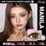 Qfdian  1 Pair Colored Contact Lenses Eye Color Lenses Natural Lenses Pupils Brown Blue Grey Fashion Lens Yearly Cosmetics Lens