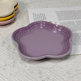 Qfdian Plum Blossom Small Plate 5.5Inches 14cm Rainbow Sauce Plate Flower Shaped Pet Gradual Spike Bone Plate Tableware Ceramic Dishs