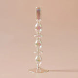 Qfdian Glass Candle Holder Home Decor Nordic Rainbow Vase Flower Table Living Room Decoration Candlestick Holder for Wedding