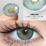 Qfdian  1 Pair Colored Contact Lenses Eye Color Lenses Natural Lenses Pupils Brown Blue Grey Fashion Lens Yearly Cosmetics Lens