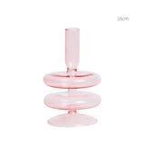 Qfdian Pink Wedding Table Centerpieces Candle Holder Wedding Decoration Flower Vase Home Decoration Accessories Vases Room Decor