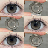 Qfdian  1 Pair Myopia Fashion Lens Prescription Colored Contact Lenses Beauty Pupils Purple Eye Lenses Blue Eye Color Lenses