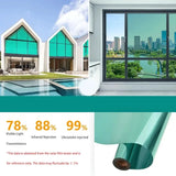 Qfdian Sun protection home insulation glass film windows balconies one-way mirrors window film stickers   privacy protection