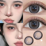 Qfdian Contact Lenses myopia Prescription Lenses With Diopters 1 Pair colored contacts for eyes Cosmetics Beauty Natural Color Lens