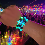 Qfdian  New Stylish Cross Glow-In-The-Dark Bracelet From Europe and America Featuring A Unique Luxurious Design