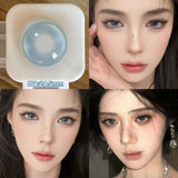Qfdian  2PCS Gilding Prescription Contact Lenses Cosmetics Eye Color Lenses Fashion Pupils Myopia Colored Contact Lenses Violet
