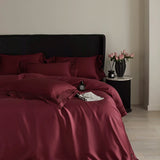 Qfdian 4Pcs Luxury Embroidery 1000TC Lyocell Eucalyptus Fiber Soft Silky Bedding Set Duvet Cover Set Bed Sheet/Fitted Sheet Pillowcases