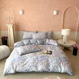 Qfdian 1000TC Egyptian Cotton Flowers Plant Prints Bedding Set Single Double Queen King Size Duvet cover Set Bed Sheet Pillowcases 4Pcs
