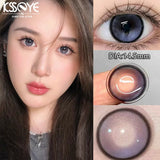 Qfdian  2Pcs New Eyes Color Contact Lenses with Myopia Diopter Natural Eyes Color Lenses Beautiful Pupil Yearly Use Fast Shipping