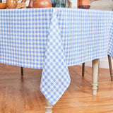 Qfdian  1 Piece Set, Modern Simple Blue Small Plaid Tablecloth, Japanese and Korean Style Minimalist Style Dinner Restaurant Table Mat Restaurant and Picnic Tablecloth