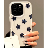 Qfdian  Black Plaid Stars Phone Case For iPhone 17Air 16 E 15 14 13 12 11 Pro ProMax Plus Mini XSMAX XXS XR Anti-drop Bumber Cover