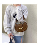 Qfdian 2025 New Y2k Aesthetic Simple Fairy Underarm Bag Women Trendy All Match Top-Handle Bags Vintage Casual Fashion Shoulder Handbags