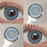 Qfdian  2pcs/pair New Cosplay Contact Lenses for Eyes Makeup Pupils Cosmetics Blue Eye Color Lenses for Myopia Lens 14.2/14.5mm