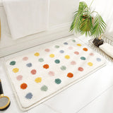 Qfdian  Modern Minimalist Thickened Microfiber Bath Mat TPR Non-slip Design Shower Room Door Mat Non-slip Absorbent Bathroom Rug