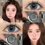 Qfdian 1 Pair Contact Lenses for Eyes Color Natural Lens Beauty Pupils Brown Blue Pink Lenses Yearly Cosmetics High Quality
