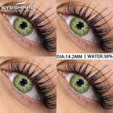 Qfdian 1Pair New Color Contact Lenses for Eyes Blue Eye Lenses Green Lenses Beautiful Pupil Yearly Makeup Cosmetic Gray Pupils