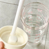 Qfdian  New Plastic Water Bottle With Straw Lid Portable Large Capacity Bubble Milk Tea Cups for Children Students Leak Proof Coffee Cup