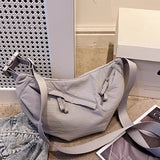 Qfdian  Fashion Y2k Aesthetic Casual Crossbody Chest Bags Men Women Vintage All Match Hobo Bag All Match Simple Trendy Shoulder Handbags