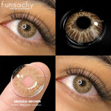 Qfdian  1 pair Gray Colorcon Contact Lenses for Eyes Beautiful Lenses Cosmetics Pupil Blue Lens Big Eyes Contacts Lens Yearly
