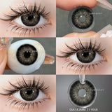 Qfdian  Korean Lenses Color Contact Lenses for Eyes 1pair Natural Colorcon Eye Lens Blue Green Eye Lens Beautiful Pupil Yearly