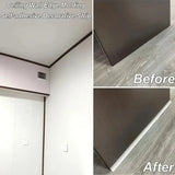 Qfdian  1pc 2m/78.74in Self-Adhesive Wall Inner Corner Skirting Line Can Hide Network Cable Ceiling Caulk Decoration Tape Wall Strip PVC