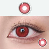 Qfdian Colored Contact Lenses with degree Power Cosmetic Purple Annual Contact Lens 1year grey Make Up lens