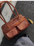 Qfdian Streetwear Fashion Women Purses and Handbags Office Lady Vintage All Match Shoulder Bags 2025 Casual Y2k Aesthetic Underarm Bag