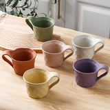 Qfdian  300ml Ceramic Cup Home Multicolor Breakfast Oat Cup Office Large Capacity Coffee Milk Cup Holiday Gift Kitchen Accessories