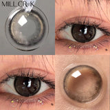 Qfdian Color Contact Lenses Dark Black Myopia Lenses with Diopters Enlarge Bright Power Cosmetic Contact Lenses Monthly