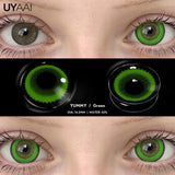 Qfdian  Color Contact Cosplay Color Pupils Makeup Beauty Green Lens 14.5mm Black Lens Woman Cosplay Red Lens Halloween White Lens