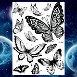 Qfdian  Ankle Flora Cherry Lavender Flash Fake Waterproof Tattoos Temporary Women Arm Chest Tattoo Stickers Body Art Custom Tatoos