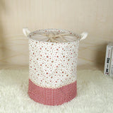 Qfdian 3 Sizes The beam port Linen Multi-function Handle Stackable storage barrel Laundry basket Toy Storage box storage basket