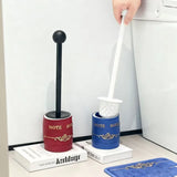Qfdian  Notebook Shaped Toilet Brush Toilet Cleaning Brush Bathroom Cleaning Tools Long Holder Toilet Brush Wc Home Bathroom Accessories