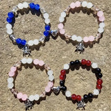 spider matching bracelets women men couples magnetic friendship pink blue long distance love heart beads bangles jewelry gifts