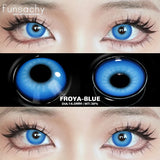 Qfdian  Cosplay Blind Black Lenses Anime White Eye Color Lens Halloween Vampire Lenses Cosmetic Colorful Multicontacts Red Lens
