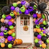 Qfdian  102pcs/Set Halloween Theme with Confetti Balloon Garland Arch Kit for Halloween Party Decorations Holiday Party Decoration