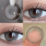 Qfdian  2pcs/pair Brown Colored Contact Lenses For Eyes Natural Black Lenses Big Eye Makeup Cosmetic beauty blue Contact Lenses
