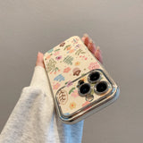 Qfdian  Summer Floral  Phone Case ,For IPhone 16 Pro 15 13 14 12 11 Pro Max 14 Plus ,Soft Drop-resistant Cover Protective Case