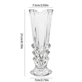 Qfdian  Art Deco Glass Vase Transparent Glass Art Deco Style Vase - Oblong Shape Japanese INS Decor Creative Tabletop Aqua Plant Holder