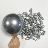 Qfdian  Black Silver Balloons Arch Garland White Ballon Silver Explosion Star Foil Balloon Wedding Birthday Party New Year Decorations
