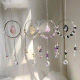 Qfdian  Dreamy Crystal Sun Catcher Pendant Rainbow Maker Crystal Room Pendant Garden Accessories Catchsun Outdoor Garden Decoration Gift