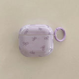 Qfdian Korea lovely candy color bow gloss silicone earphone case for airpods pro 2 for airpods 1 2 3 4 protection cover with keychain