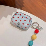 Qfdian  Small heart belt pendant is suitable for airpods4 protective case, new airpodspro2 Apple second generation protective