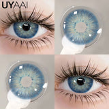 Qfdian NEW Blue Eye Color Lens 1 Pair Green Colored Pupils for Eyes Natural y2k Fashion Lenses Korean Style Colorcon Eye Contacts