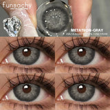 Qfdian  1pair Bloom Black Contact Lenses for Eyes Natural Cosmetic Brown Gray Pupil Eye Lens Color Lens Fashion Beauty Yearly