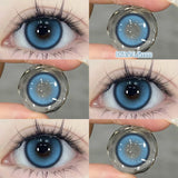 Qfdian  2pcs/pair Cyber Series Halloween Colored Contact Lenses for Makeup Eyes Big Pupils Red Contact Lenses Brown Lens Myopia