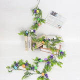 Qfdian  Spring Eggs Easter Eggs Wreath Rattan Creative Artificial Garland Hanging Pendants Front Door Porch Farmhouse Holiday Home Decor