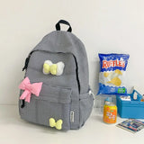 Qfdian Streetwear Travel Backpacks for Women Students Fashion All Match Trendy Schoolbags Sweet Y2k Aesthetic Plaid Kawaii Bow Backpack