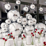 Qfdian  32inch Silver Gold 4D Balloons Foil Helium Huge Balloon Birthday Party Wedding Halloween Christmas Valentines Baby Shower Decor